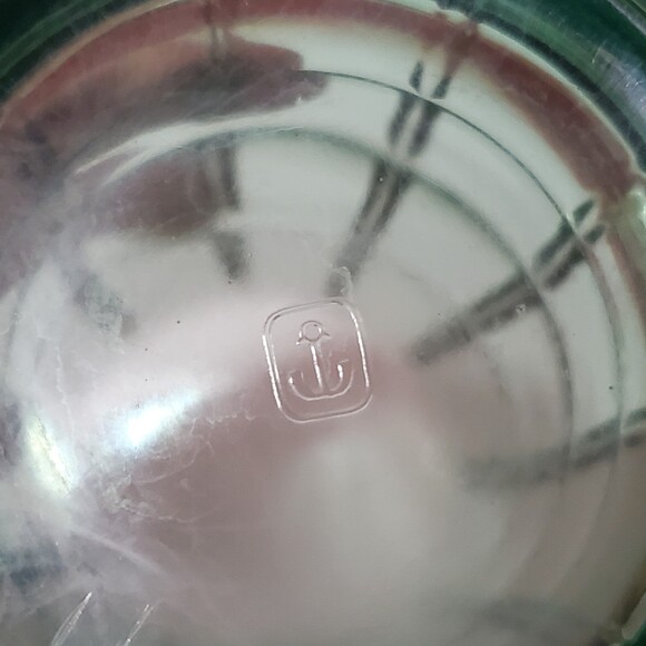 Anchor Hocking Glass Tumbler Tartan Green Vintage - Picture 6 of 7